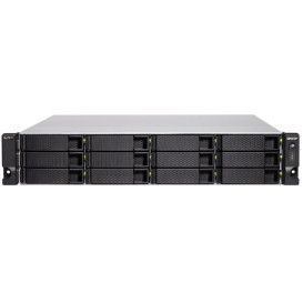 Serwer NAS QNAP Rack TS-H1283XU-RP-E2136-JU - Rack (1U)/Intel Xeon E-2136/32 GB RAM/192 TB/12 wnęk/hot-swap