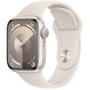 Smartwatch Apple Watch 9 MR973QI/A - 45mm GPS aluminium księżycowa poświata z paskiem sportowym księżycowa poświata, M|L