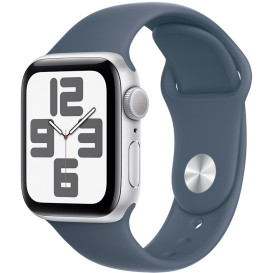 Smartwatch Apple Watch SE 40mm GPS alu w kolorze srebrnym z paskiem sportowym w kolorze sztormowego błękitu MRE13QP/A - S|M