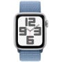 Smartwatch Apple Watch SE 40mm GPS alu w kolorze srebrnym z opaską sportową w kolorze zimowego błękitu MRE33QP/A