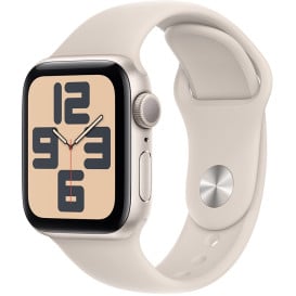 Smartwatch Apple Watch SE 44mm GPS alu księżycowa poświata z paskiem sportowym księżycowa poświata MRE53QP/A - M|L