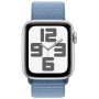 Smartwatch Apple Watch SE 44mm GPS alu w kolorze srebrnym z opaską sportową w kolorze zimowego błękitu MREF3QP/A