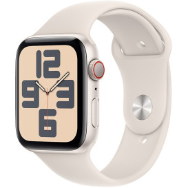 Smartwatch Apple Watch SE 44mm GPS + Cellular alu księżycowa poświata z paskiem sportowym księżycowa poświata MRGX3QP/A - M|L