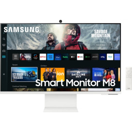 Monitor Samsung Smart LS27CM801UUXDU - 26,8"/3840x2160 (4K)/60Hz/VA/HDR/4 ms/pivot/kamera/USB-C/Biały