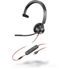 Słuchawki nauszne Poly Blackwire 3315 USB-C + jack 3,5mm 213937-01 - Czarne
