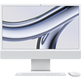 Komputer All-in-One Apple iMac 24 M3 2023 Z195000MC - Apple M3/24" 4480x2520 Retina/RAM 8GB/SSD 256GB/Srebrny/WiFi/macOS/1DtD