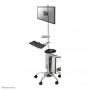 Uchwyt podłogowy do monitorów Neomounts by Newstar Mobile Workplace Floor Stand FPMA-MOBILE1800 - Srebrny