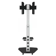 Stojak podłogowy mobilny na monitor Techly LED/LCD 37-70" ICA-TR3WH - 40 kg/1 półka/Szary/Czarny | Sklep ITnes.pl - IT for BUSIN