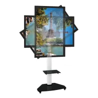 Stojak podłogowy mobilny na monitor Techly LED/LCD 37-70" ICA-TR3WH - 40 kg/1 półka/Szary/Czarny | Sklep ITnes.pl - IT for BUSIN