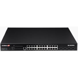 Switch zarządzalny EDIMAX GS-5424PLX - 24x 100|1000Mbps RJ45, 4x 10GbE SFP+, PoE+ 400W Long range