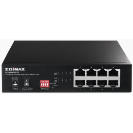 Switch niezarządzalny EDIMAX ES-1008PHE V2 - 8x 10|100Mbps RJ45, PoE 60W Long range, przełącznik DIP