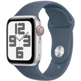 Smartwatch Apple Watch SE 40mm GPS + Cellular alu srebrny z paskiem sportowym w kolorze sztormowego błękitu MRGJ3QP/A - S|M