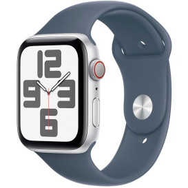 Smartwatch Apple Watch SE 44mm GPS + Cellular alu srebrny z paskiem sportowym w kolorze sztormowego błękitu MRHF3QP/A - S|M