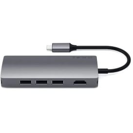 Replikator portów Satechi Aluminium Adapter V2 ST-TCMA2M - USB-C, 3x USB-A, HDMI, czytniki kart microSD i SD, Ethernet, Szary