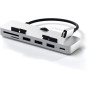 Replikator portów Satechi USB-C Clamp Hub Pro iMac ST-TCIMHS - USB-C 3.2 Gen 1, 3x USB-A 3.2 Gen 1, microSD i SD, Srebrny