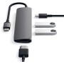 Replikator portów Satechi Aluminium Adapter Slim ST-CMAM - USB-C, 4K HDMI, 2x USB-A, Szary
