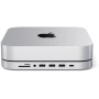 Replikator portów USB-C Satechi Aluminum Hub do Mac Mini ST-ABHFS - USB-C, 3x USB-A, microSD i SD, Audio, Srebrny