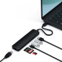 Replikator portów Satechi USB-C Slim Multi-Port ST-UCSMA3K - USB-C 60W, 2x USB-A, HDMI, microSD i SD, Ethernet, Czarny