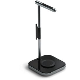 Stojak na słuchawki z ładowarką indukcyjną Satechi Headphone Stand 2in1 ST-UCHSMCM - Szary