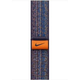 Opaska sportowa Nike Apple Watch Sport Band Regular MTL53ZM/A - 45 mm, Sportowy błękit, Pomarańczowy