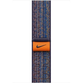 Opaska sportowa Nike Apple Watch Sport Band Regular MTL53ZM/A - 45 mm, Sportowy błękit, Pomarańczowy