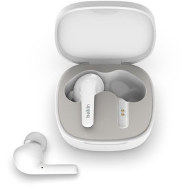 Słuchawki bezprzewodowe douszne Belkin SoundForm Flow Noise Cancelling Earbuds AUC006BTWH - Białe