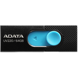 Pendrive ADATA UV220 64GB USB 2.0 AUV220-64G-RBKBL - Czarny, Niebieski