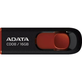 Pendrive ADATA C008 16GB USB 2.0 AC008-16G-RKD - Czarny, Czerwony