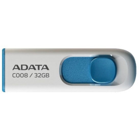 Pendrive ADATA C008 32GB USB 2.0 AC008-32G-RWE - Biały, Niebieski