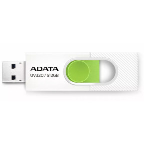 Pendrive ADATA UV320 512GB USB3.2 AUV320-512G-RWHGN - Biały, Zielony