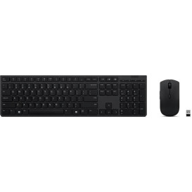 Zestaw bezprzewodowy klawiatury i myszy Lenovo Professional Wireless Rechargeable Combo US 4X31K03968 - Czarny