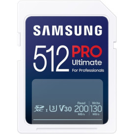 Karta pamięci Samsung PRO Ultimate SDXC 512GB UHS-I U3 MB-SY512S/WW - Niebieska