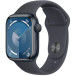 Smartwatch Apple Watch 9 MR8W3QR/A - 41mm GPS aluminium w kolorze północy z paskiem sportowym w kolorze północy, S|M