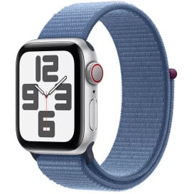 Smartwatch Apple Watch SE 40mm GPS + Cellular alu w kolorze srebrnym z opaską sportową w kolorze zimowego błękitu MRGQ3QP/A