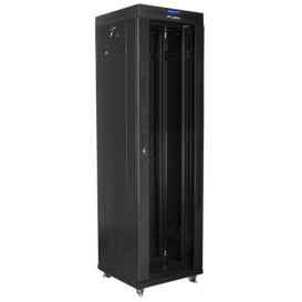 Szafa rack 19" 42U Lanberg FF01-6642-12BL - 600 x 600 x 2127 mm, drzwi szklane, LCD