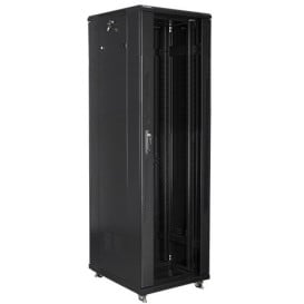 Szafa rack 19" 42U Lanberg FF01-6842-12B - 600 x 800 x 2047 mm, drzwi szklane