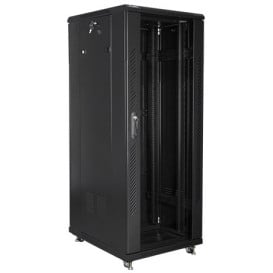 Szafa rack 19" 32U Lanberg FF01-6832-12B - 600 x 800 x 1603 mm, drzwi szklane