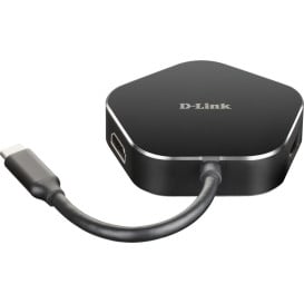 Replikator portów D-Link 4in1 USB-C DUB-M420 - 2x USB-A 3.0, USB-C, HDMI 1.4, PD 60W