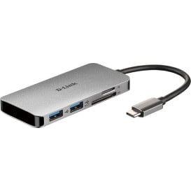 Replikator portów D-Link 6in1 USB-C DUB-M610 - 2x USB-A 3.0, USB-C, HDMI 1.4, czytnik microSD i SD, PD 100W