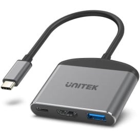 Replikator portów Unitek USB-C na HDMI 8K, USB-A, USB-C D1102A - 100W