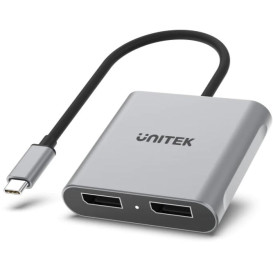 Adapter Unitek USB-C do 2x DisplayPort 1.4 8K 60Hz V1404A - zdjęcie poglądowe 3