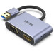 Adapter Unitek USB-A / HDMI, VGA V1304A - Kolor srebrny, Czarny