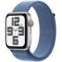 Smartwatch Apple Watch SE 44mm GPS + Cellular alu w kolorze srebrnym z opaską sportową w kolorze zimowego błękitu MRHM3QP/A