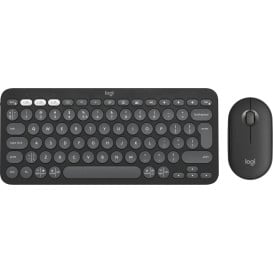 Zestaw bezprzewodowy klawiatury i myszy Logitech Pebble 2 Combo 920-012239 - Grafitowy