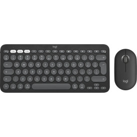 Zestaw bezprzewodowy klawiatury i myszy Logitech Pebble 2 Combo dla Mac 920-012244 - Grafitowy