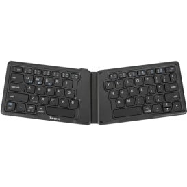 Klawiatura bezprzewodowa Targus Antimicrobial Folding Ergo Keyboard AKF003US - Czarna