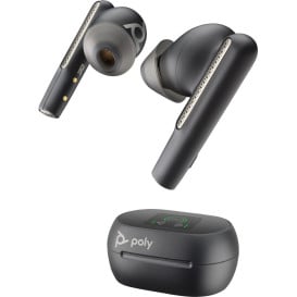 Słuchawki douszne bezprzewodowe Poly Voyager Free 60+ UC Carbon Black Earbuds BT700 7Y8H0AA - USB-C, Adapter USB-A