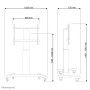 Stojak podłogowy do monitorów Neomounts by Newstar Motorised Mobile Floor Stand 42-100" PLASMA-M2250SILVER - Srebrny