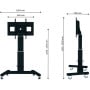 Stojak podłogowy do monitorów Neomounts by Newstar Motorised Mobile Floor Stand 42-100" PLASMA-M2500BLACK - Czarny