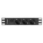 Listwa zasilająca Rack PDU Lanberg PDU-03F-0200-IEC-BK - do szaf 10", 1U, 3 gniazda "schuko", przewód 2m